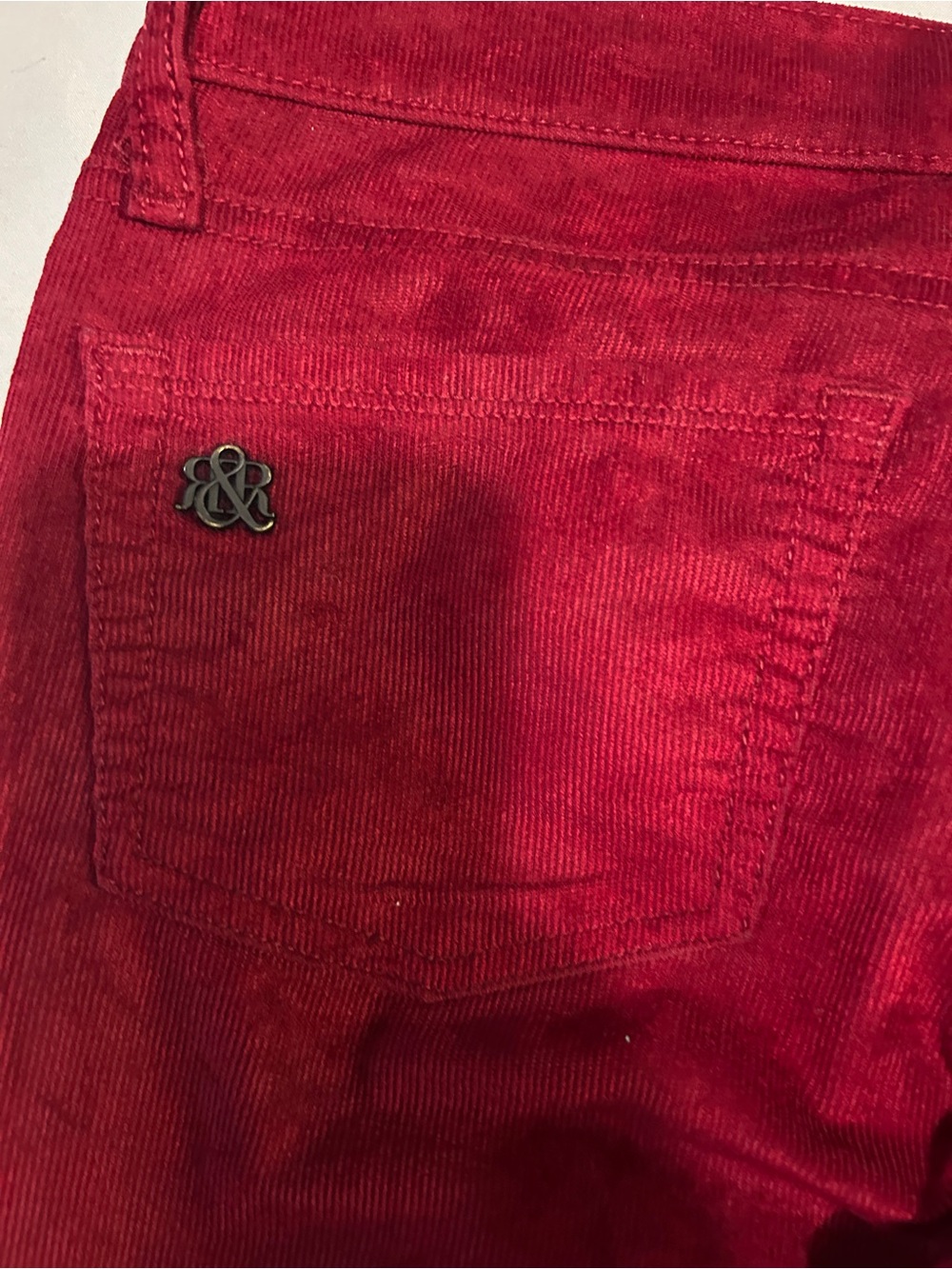Rock & Republic Red Corduroy Pants Size 4M Berlin Fit - Picture 10 of 15